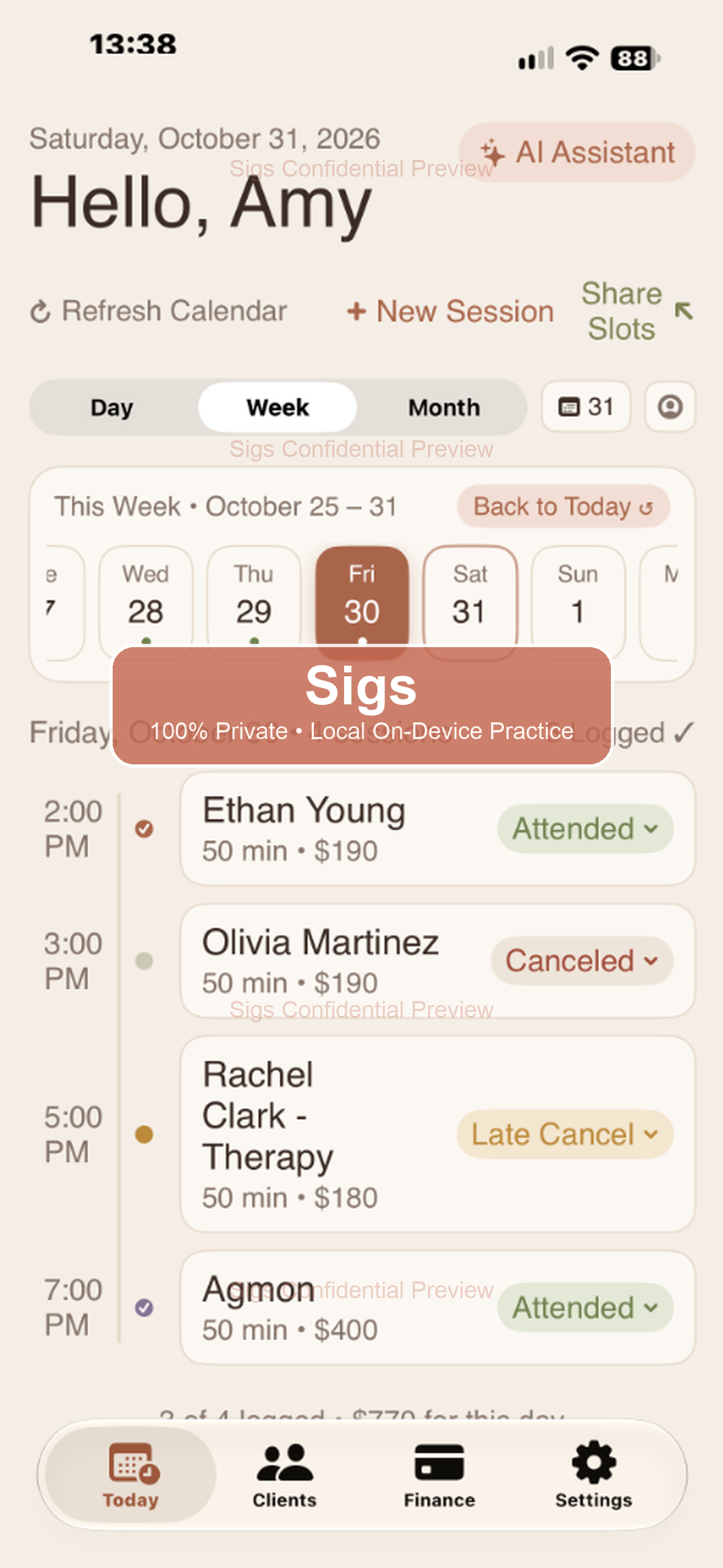 Today's Schedule at a Glance